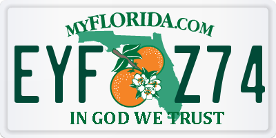 FL license plate EYFZ74