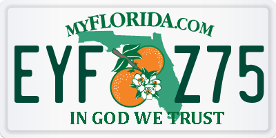 FL license plate EYFZ75
