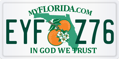 FL license plate EYFZ76