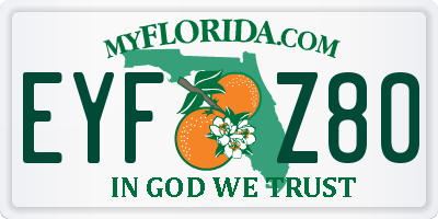 FL license plate EYFZ80