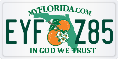 FL license plate EYFZ85