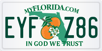 FL license plate EYFZ86