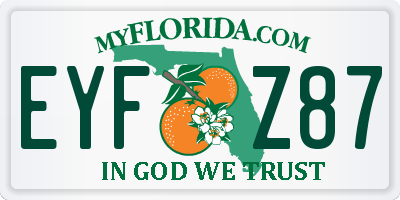 FL license plate EYFZ87