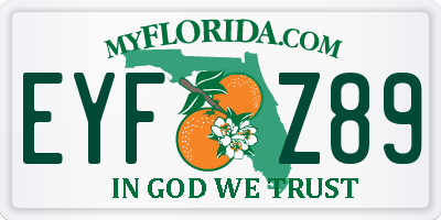 FL license plate EYFZ89