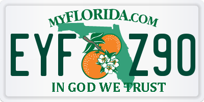 FL license plate EYFZ90