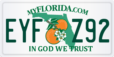 FL license plate EYFZ92