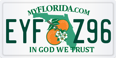 FL license plate EYFZ96