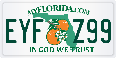 FL license plate EYFZ99