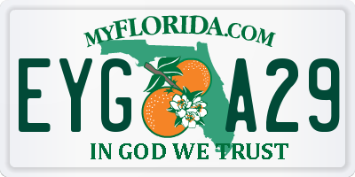 FL license plate EYGA29