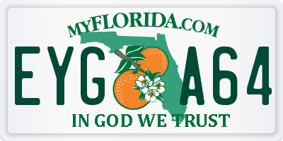 FL license plate EYGA64