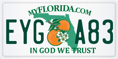 FL license plate EYGA83