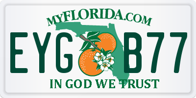 FL license plate EYGB77