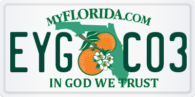 FL license plate EYGC03