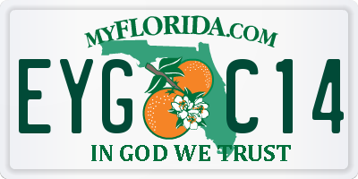 FL license plate EYGC14