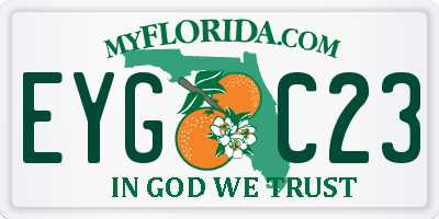 FL license plate EYGC23