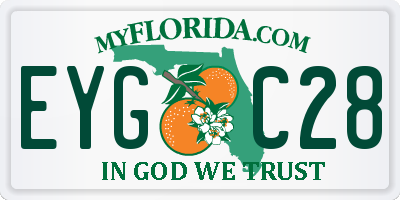 FL license plate EYGC28