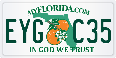 FL license plate EYGC35
