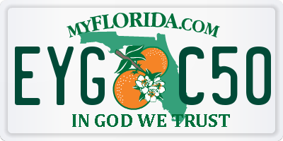FL license plate EYGC50