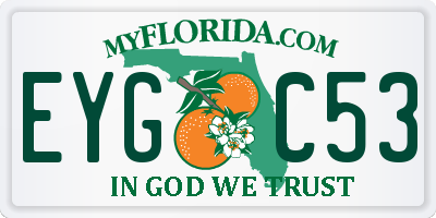 FL license plate EYGC53