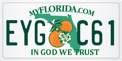 FL license plate EYGC61
