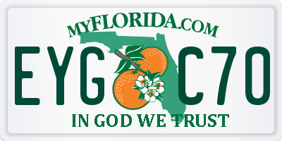 FL license plate EYGC70