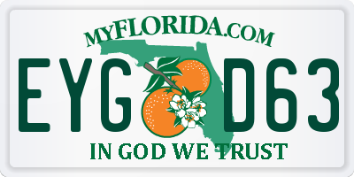 FL license plate EYGD63