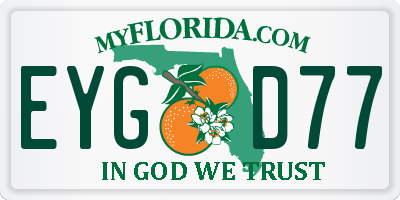 FL license plate EYGD77