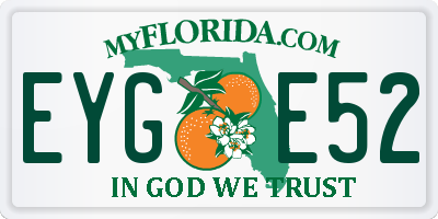 FL license plate EYGE52