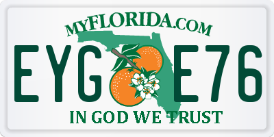 FL license plate EYGE76