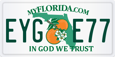 FL license plate EYGE77