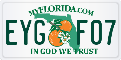 FL license plate EYGF07