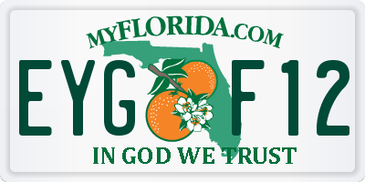 FL license plate EYGF12