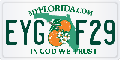 FL license plate EYGF29