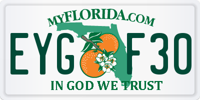 FL license plate EYGF30