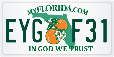 FL license plate EYGF31