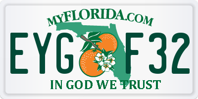 FL license plate EYGF32