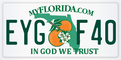 FL license plate EYGF40