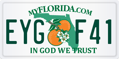 FL license plate EYGF41