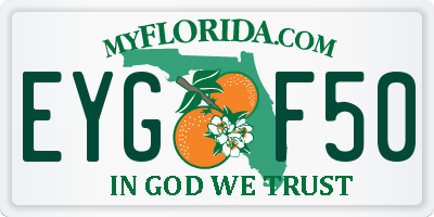FL license plate EYGF50