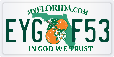 FL license plate EYGF53