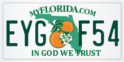FL license plate EYGF54