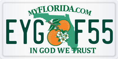 FL license plate EYGF55