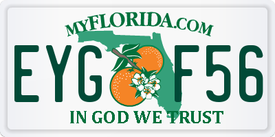 FL license plate EYGF56