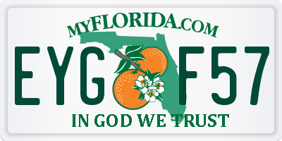 FL license plate EYGF57