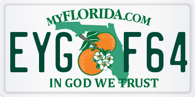 FL license plate EYGF64