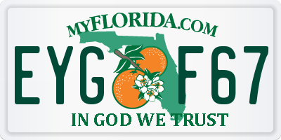 FL license plate EYGF67