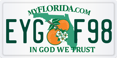 FL license plate EYGF98