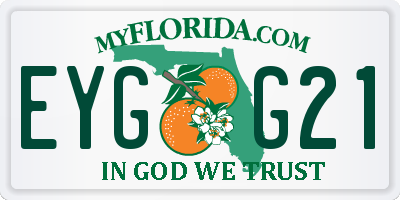 FL license plate EYGG21