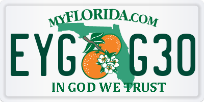 FL license plate EYGG30
