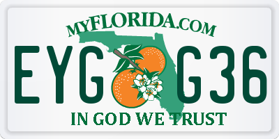 FL license plate EYGG36